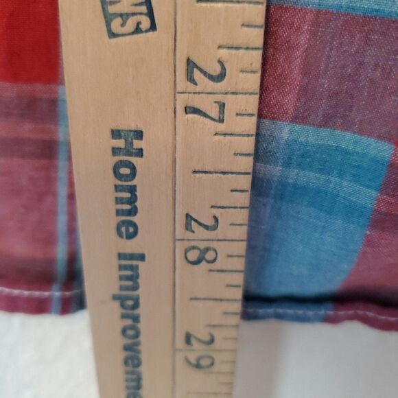 Johnnie O Hangin Out Mens M Plaid Button Up Shirt Short Sleeve Cotton JMWS4420 - Picture 13 of 16